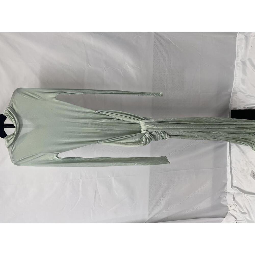 HELSA Slinky Jersey Sarong Maxi Dress long sleeve - Picture 4 of 8